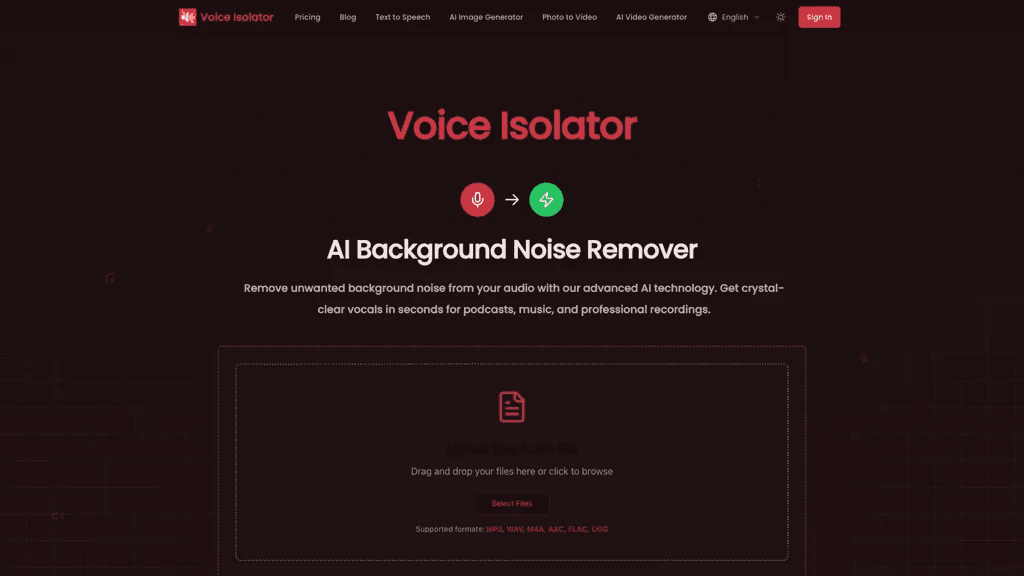 Voice Isolator 工具截图