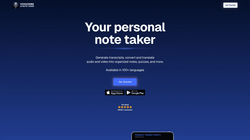 Voxscribe 工具截图