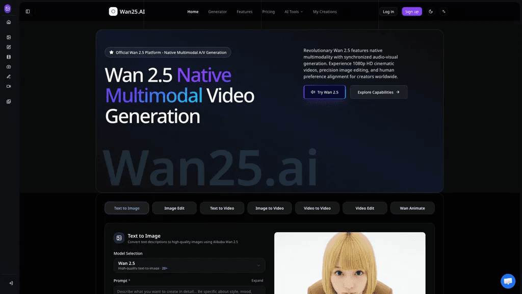 Wan2.5.ai 工具截图