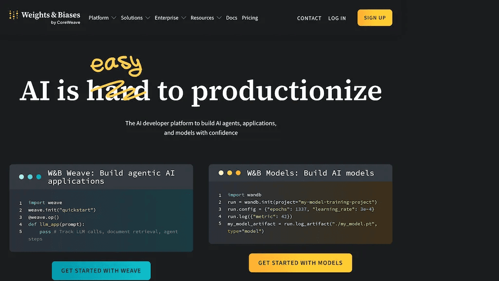 wandb.ai 工具截图