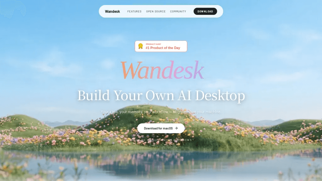 WanDesk AI 官网截图