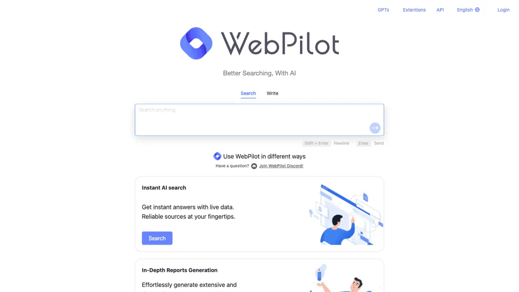 WebPilot.ai 官网截图