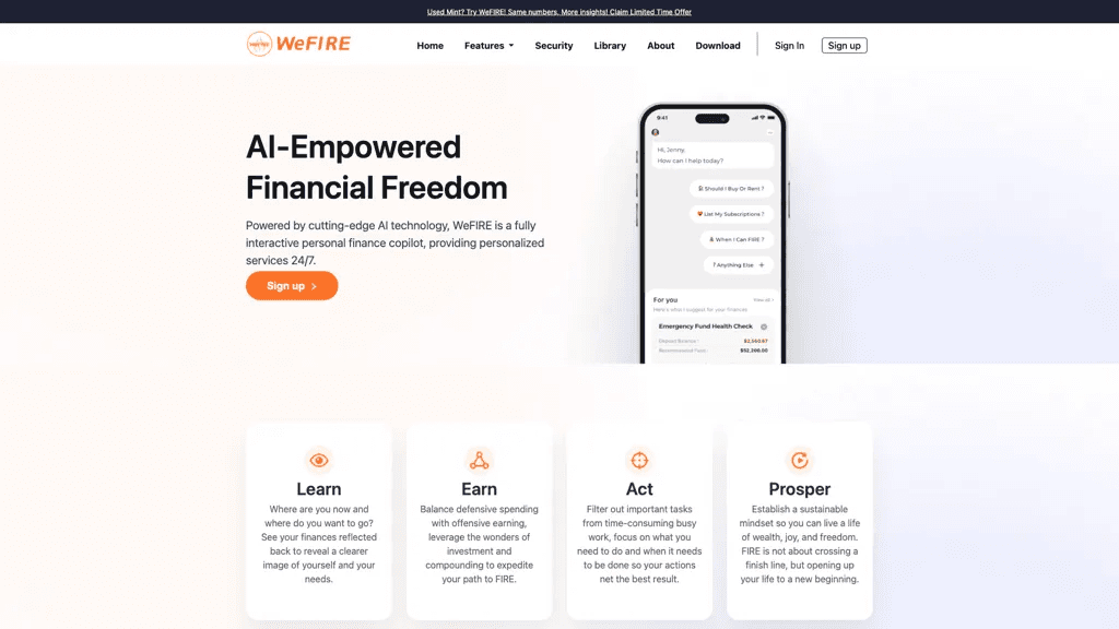 Wefire 官网截图