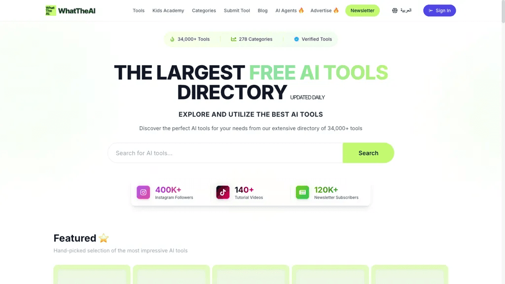 Whattheai.tech 官网截图