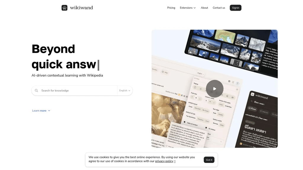 Wikiwand 工具截图