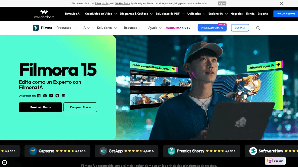 Wondershare Filmora ES 工具截图