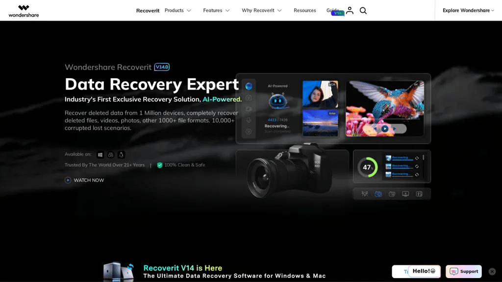 Wondershare Recoverit 工具截图