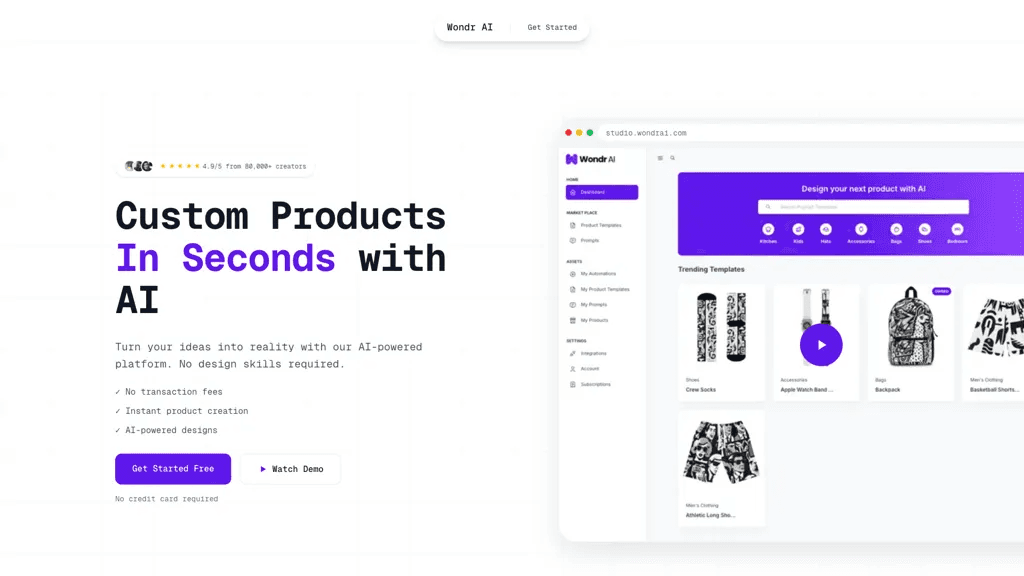 Wondr AI 工具截图