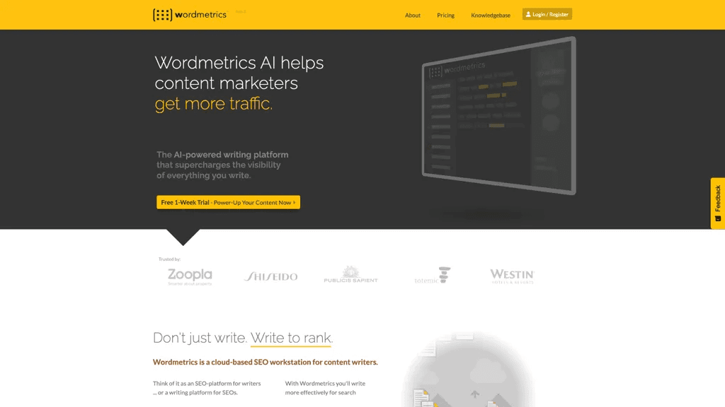 Wordmetrics 官网截图