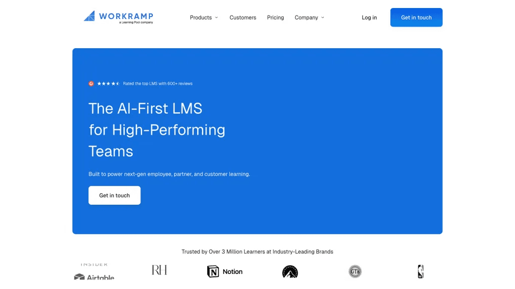 WorkRamp LMS 工具截图