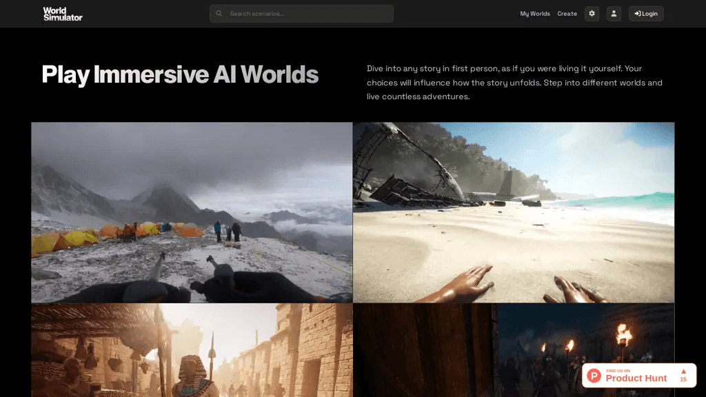 World Simulator AI 工具截图