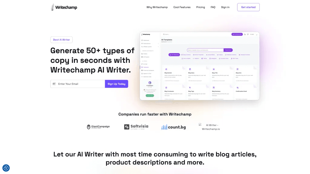 Writechamp.io 工具截图