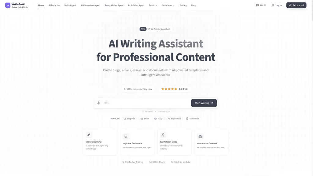 WriteGO.AI 工具截图