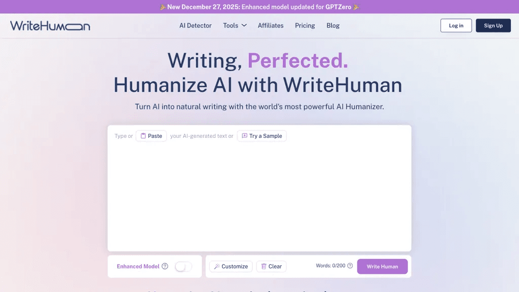 WriteHuman 工具截图