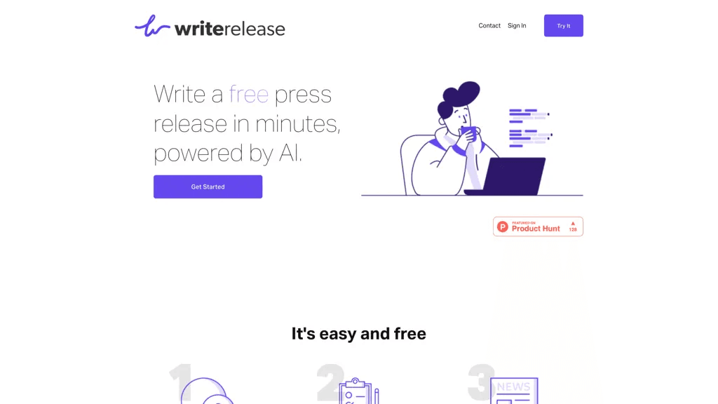Writerelease 官网截图