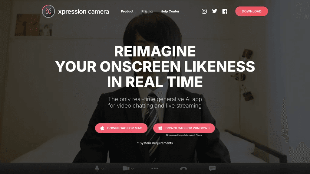 xpression camera 工具截图