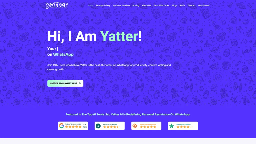 Yatter AI 官网截图