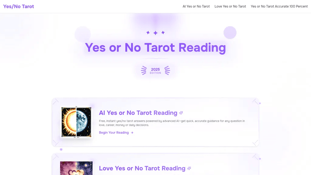 Yes/No Tarot 工具截图
