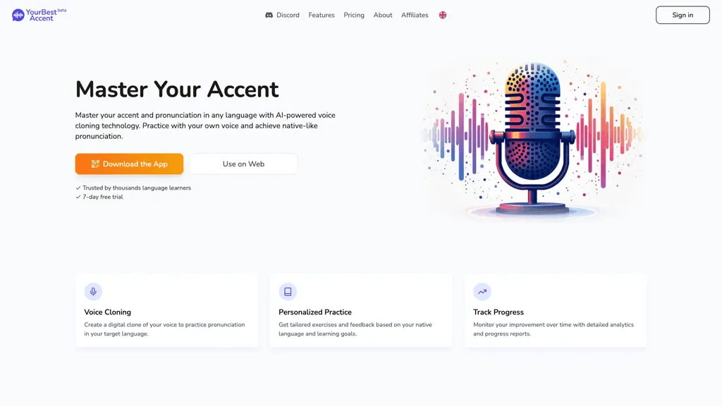 YourBestAccent.com 工具截图