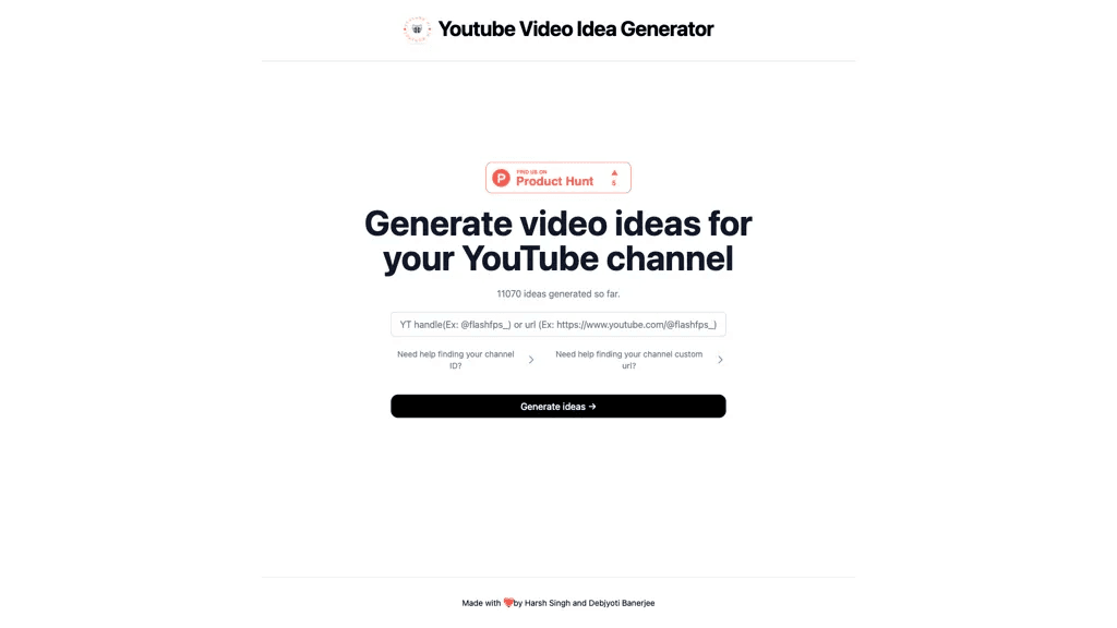YT Ideas 工具截图