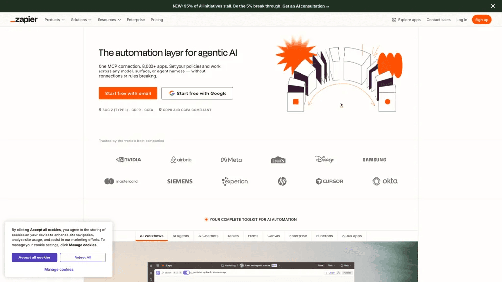 Zapier 官网截图