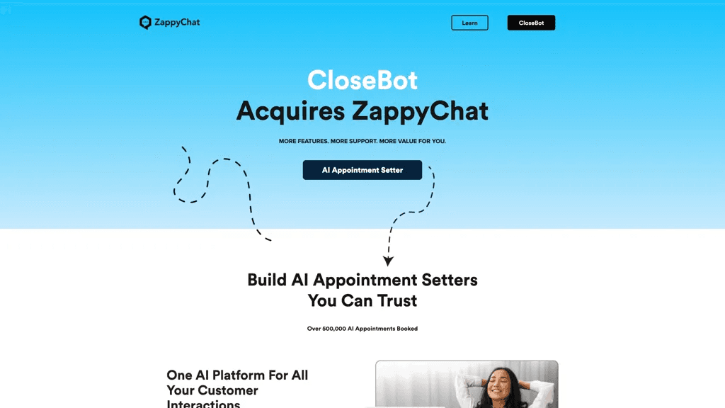 ZappyChat AI 官网截图