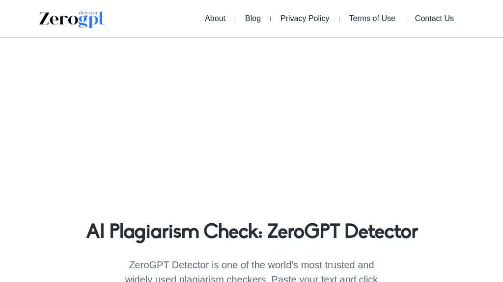 ZeroGPT Detector 工具截图