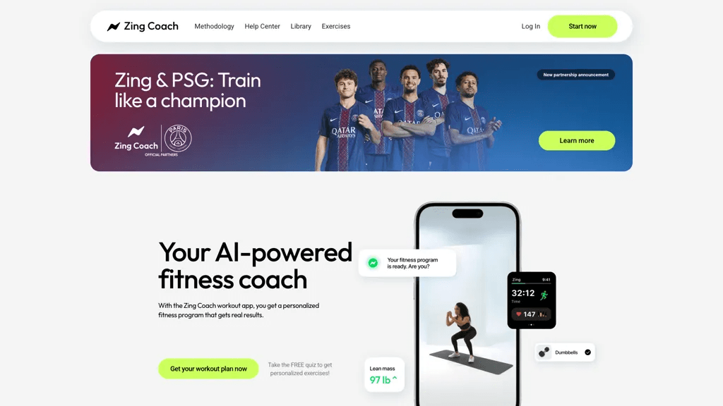 Zing.coach 官网截图