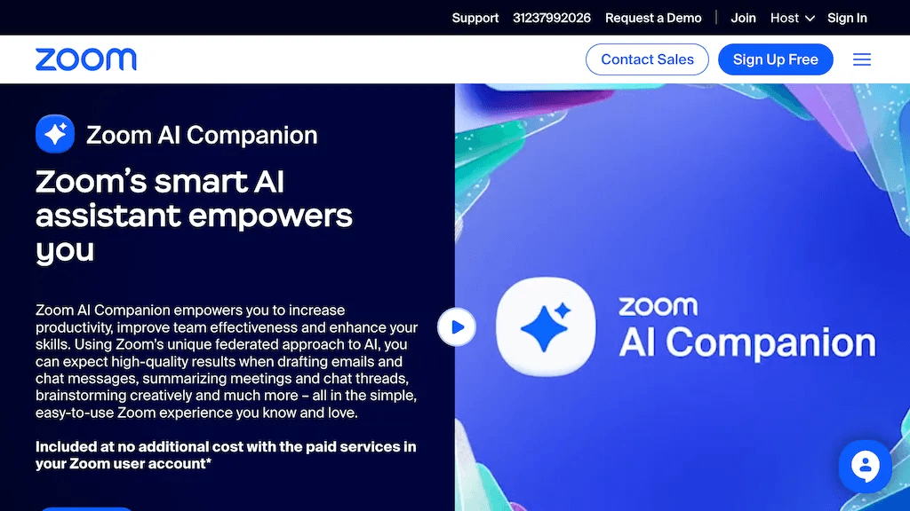 Zoom AI Companion 工具截图