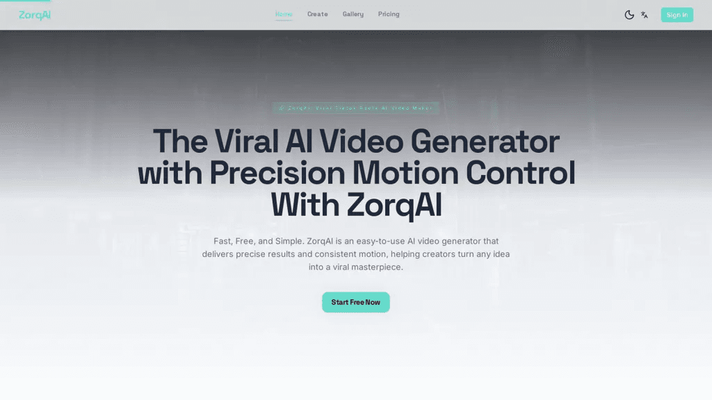 ZorqAI.app 官网截图