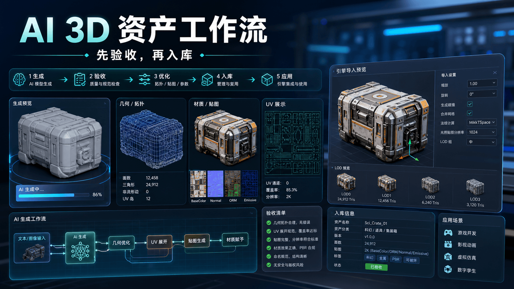 Hunyuan3D 2.0:AI 3D 资产生成的关键,不是一次出模型