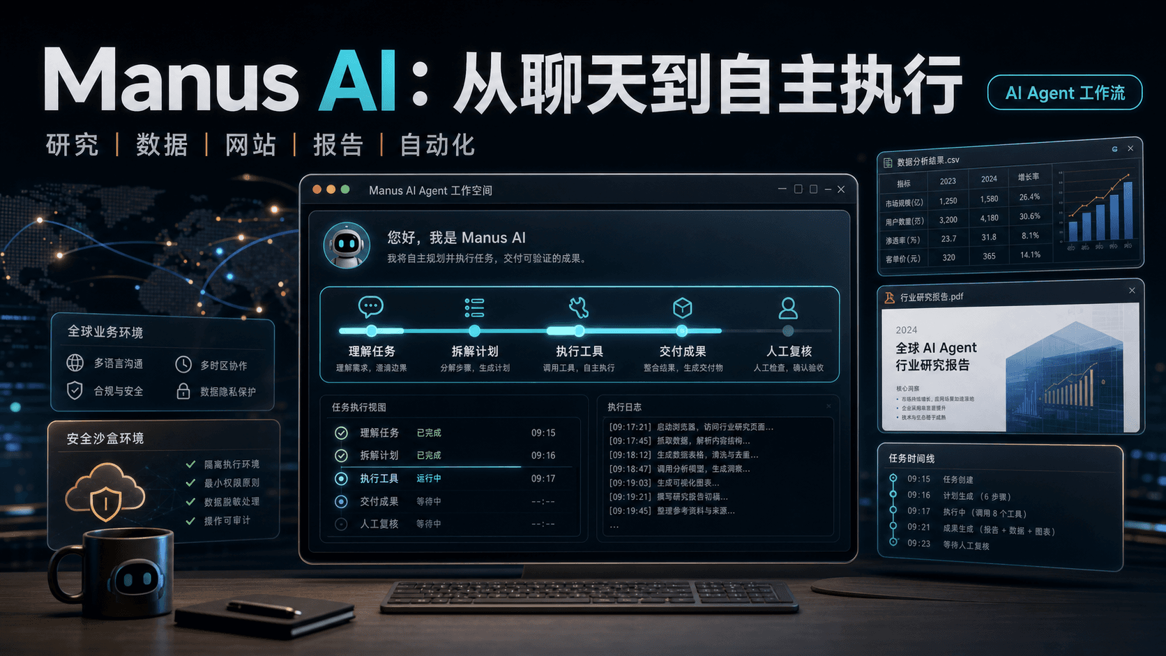Manus AI:从聊天到自主执行,真正价值在于把复杂任务变成可复用工作流