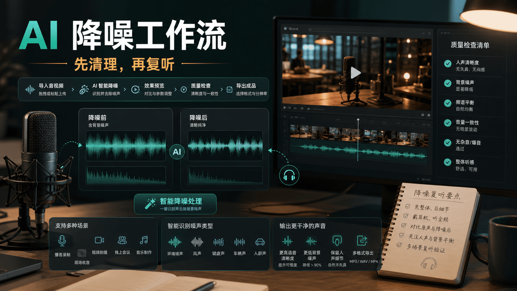 Noiseremoval.net:AI 降噪的关键,不是把背景声全部抹掉