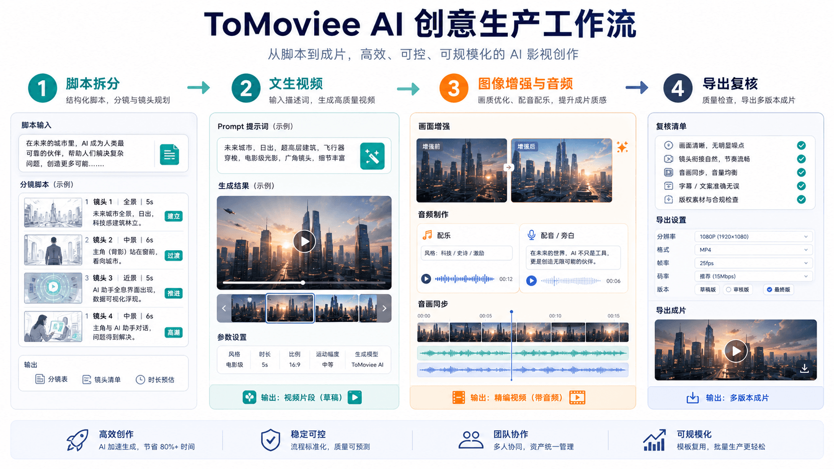 ToMoviee AI 视频创作流程