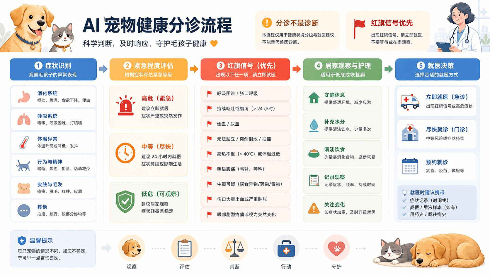Voyage Pet AI 分诊流程图