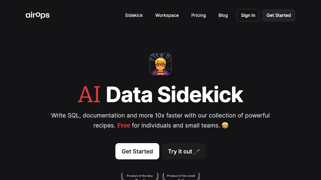 AI Data Sidekick 官网截图