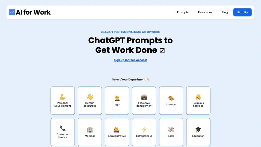 Ai for Work 官网截图