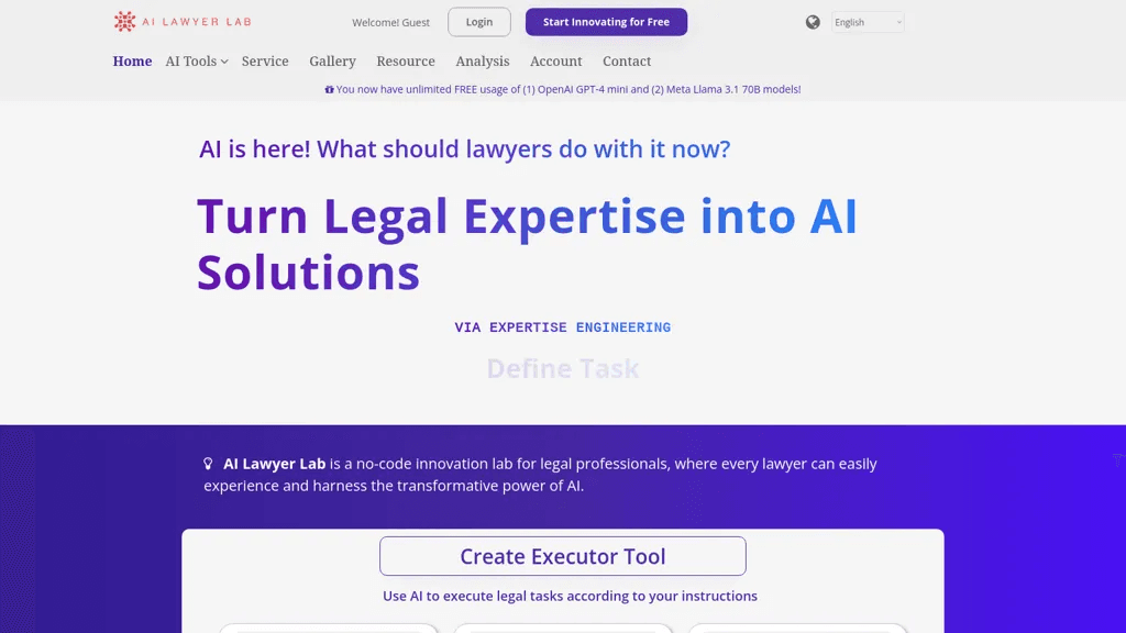 AI Lawyer Lab 官网截图