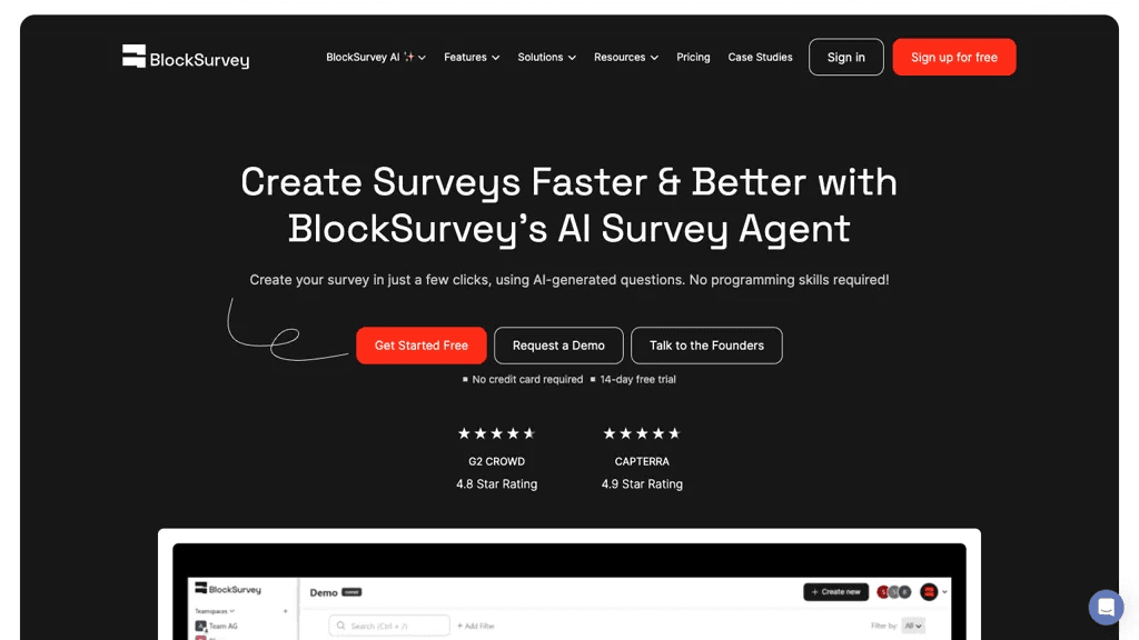 BlockSurvey 官网截图