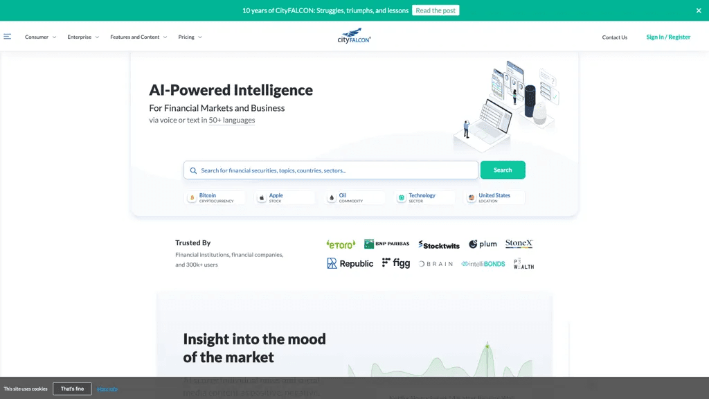 cityfalcon.ai 官网截图