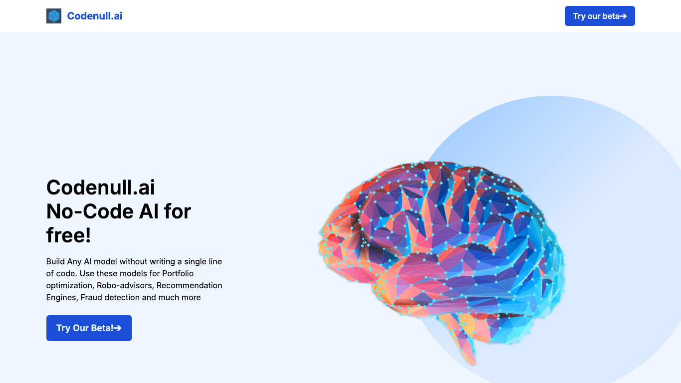 Codenull.ai 官网截图