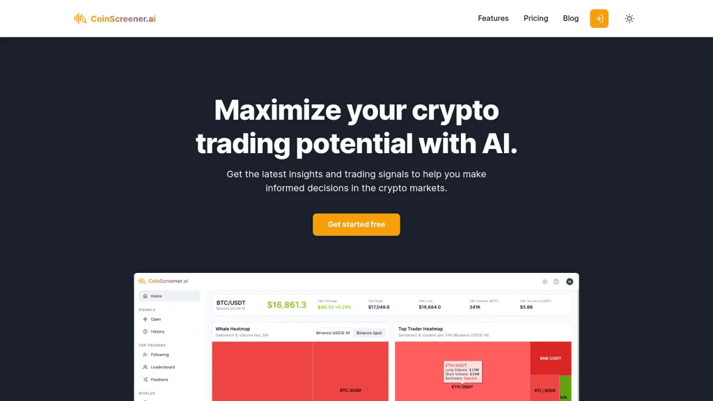 CoinScreener 官网截图