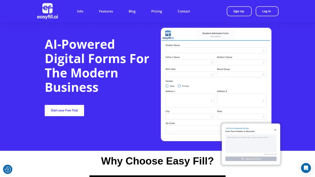 easyfill.ai 官网截图