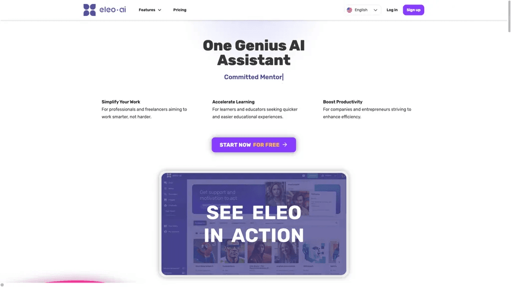 Eleo.ai 官网截图