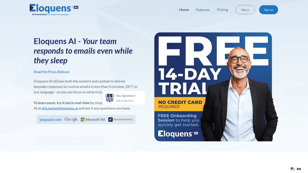 Eloquens AI 官网截图