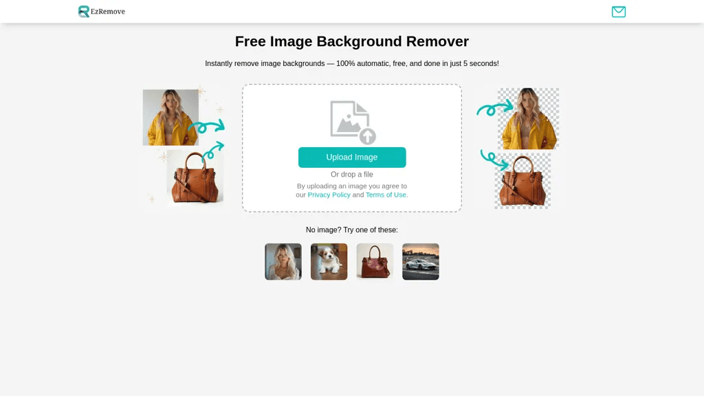 EzRemove.ai 官网截图