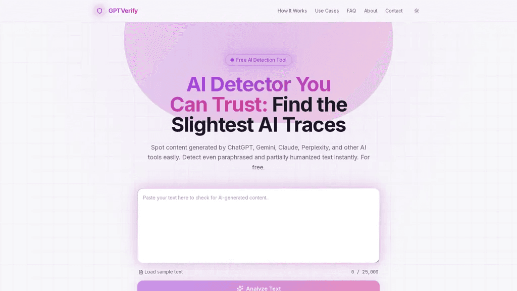 GPTVerify 官网截图
