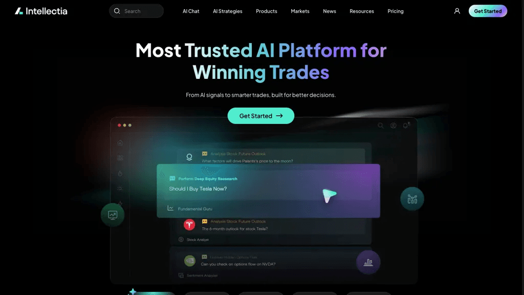 Intellectia.Ai 官网截图