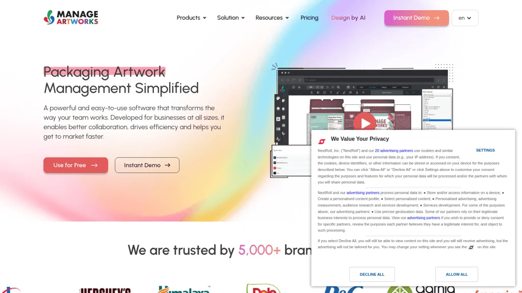 ManageArtworks 官网截图