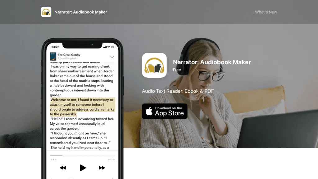 Narrator: Audiobook Maker 官网截图